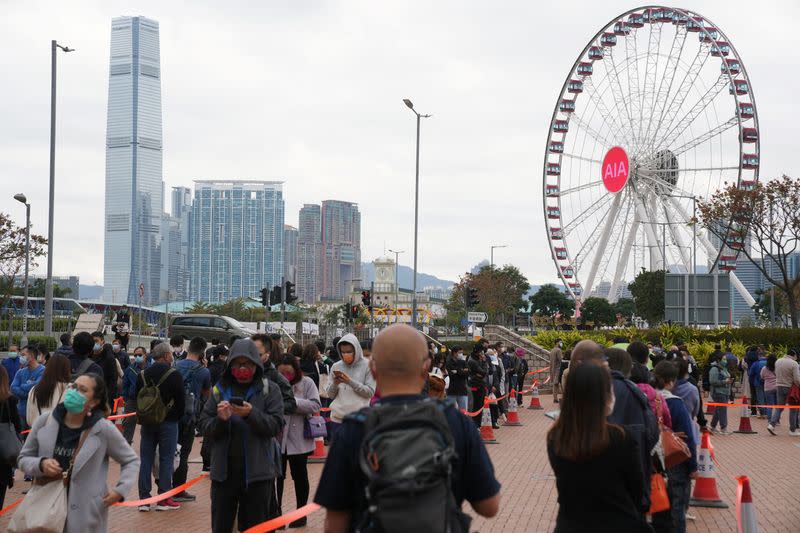 Testing centre for the coronavirus disease (COVID-19) in Hong Kong