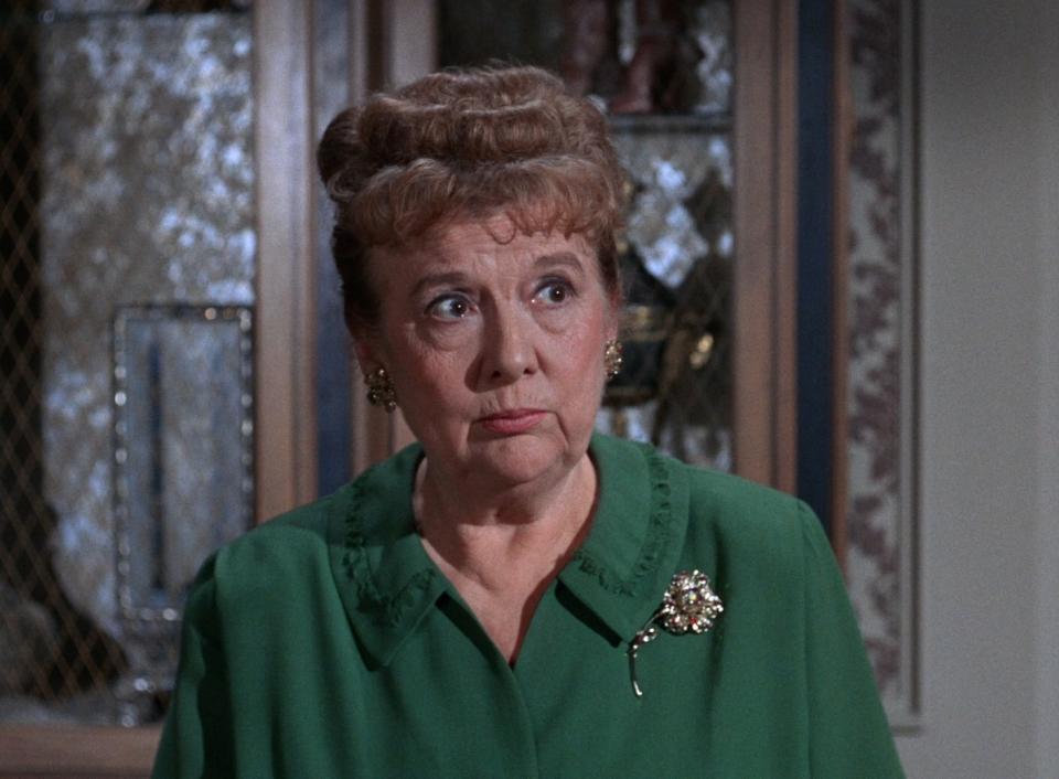 A still from Batman '66 shows Aunt Harriet and older woman who lives with Bruce Wayne and Dick Grayson