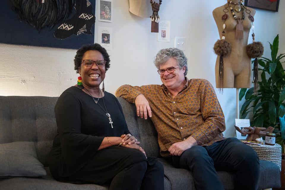 alexandria monque ravenel and david greenson, who intentionally spell their names lowercased, are part of the committee leading the charge to open and operate The People’s Place, designed to strengthen and unite the Black community and Asheville.