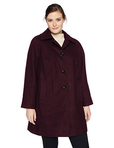 Raglan Button Front Wool Coat