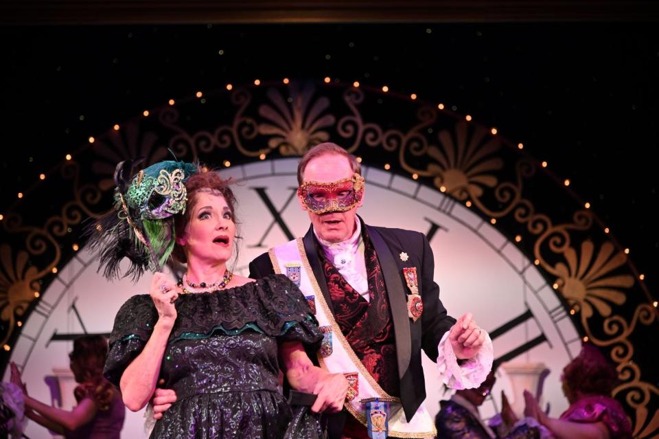 Gay Willis, as Madame, and Russell Garrett, as Sebastian, in Theatre By The Sea's production of "Cinderella," on stage through Aug. 13.