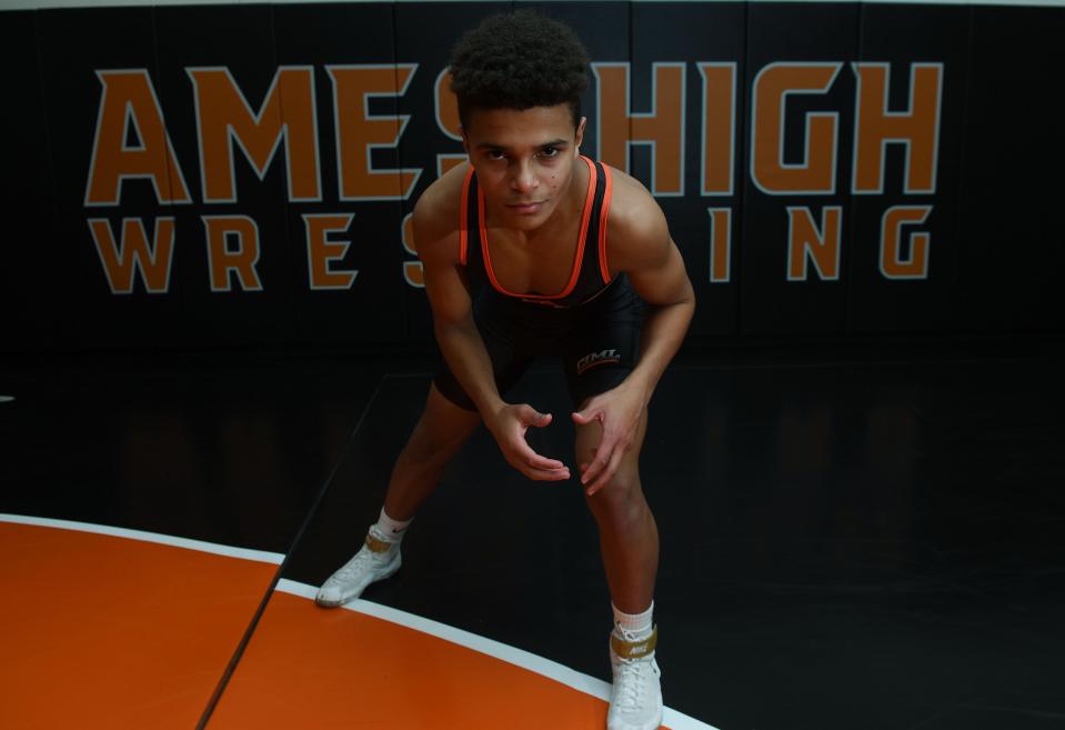 Ames sophomore Jabari Hinson won 40 matches at 113 pounds as a freshman, but he didn't make state. He is using that as motivation heading into the 2022-2023 season.
