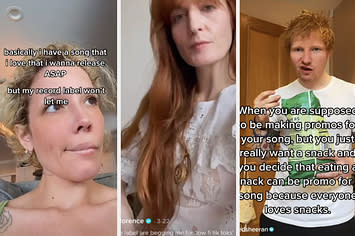 halsey, florence welch, and ed sheeran on tiktok