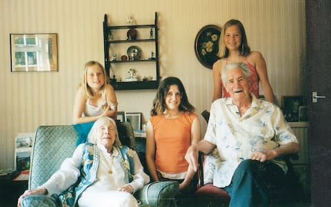 Nancy and Phillip with their granddaughters in 2001 - Credit: Courtesy of Simon Worrall