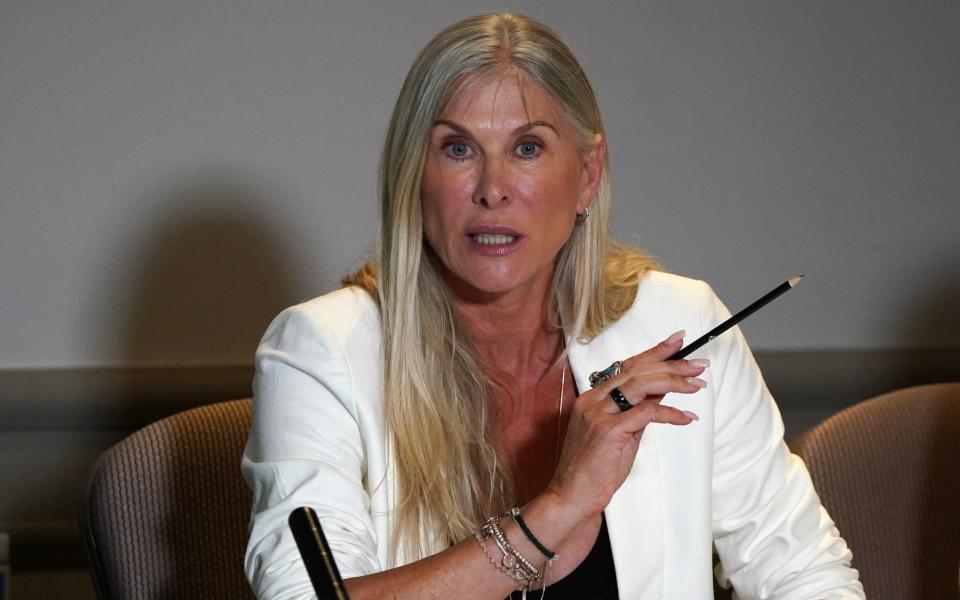 Sharron Davies speaking at an event about gender and sport - World Athletics bans transgender athletes from all women’s events - PA/Andrew Milligan