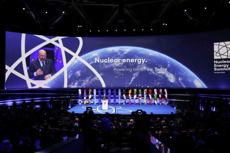 President of the European Council Charles Michel speaks during the Nuclear energy summit in Brussels. Dario Pignatelli/European Council /dpa