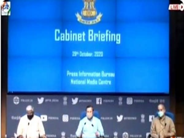 A visual from the cabinet briefing on Thursday in New Delhi