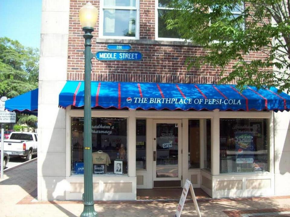 Stop by Middle and Pollack streets in downtown New Bern, N.C., for The Pepsi Store – The Birthplace of Pepsi-Cola, where Caleb Bradham – a pharmacist and University of North Carolina alumnus – invented and began selling the cola in the late 1890s, first known as “Brad’s Drink.”