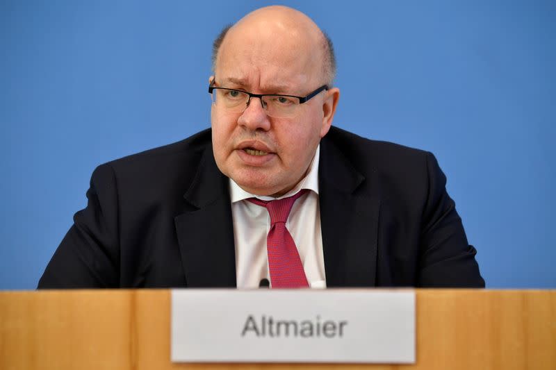 German Economy Minister Altmaier presents updated GDP growth forecast