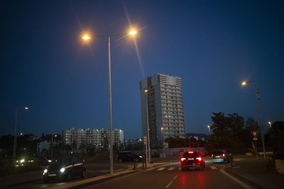 The cite Font Vert is pictured in Marseille, southern France, Tuesday, Oct. 26, 2021. Urban gardens are sprouting hope in drug- and violence-plagued neighborhoods of Marseille. From publicly funded city-wide initiatives to residents taking it upon themselves to start cultivating the land around them, urban farming is changing the landscape and creating a space for community. (AP Photo/Daniel Cole)