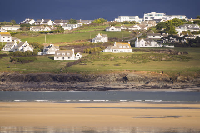 Mandatory Credit: Photo by Global Warming Images/REX Shutterstock (2361288a) Rock from Padstow across the Camel estuary, Cornwall, Britain VARIOUS  