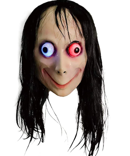 Molezu Creepy Momo Mask, scary halloween masks
