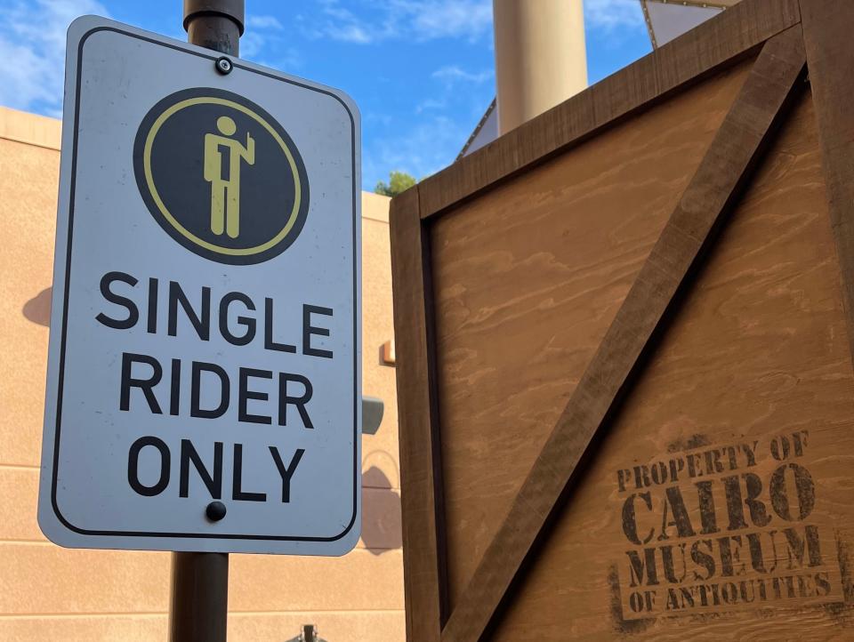 Single rider only sign