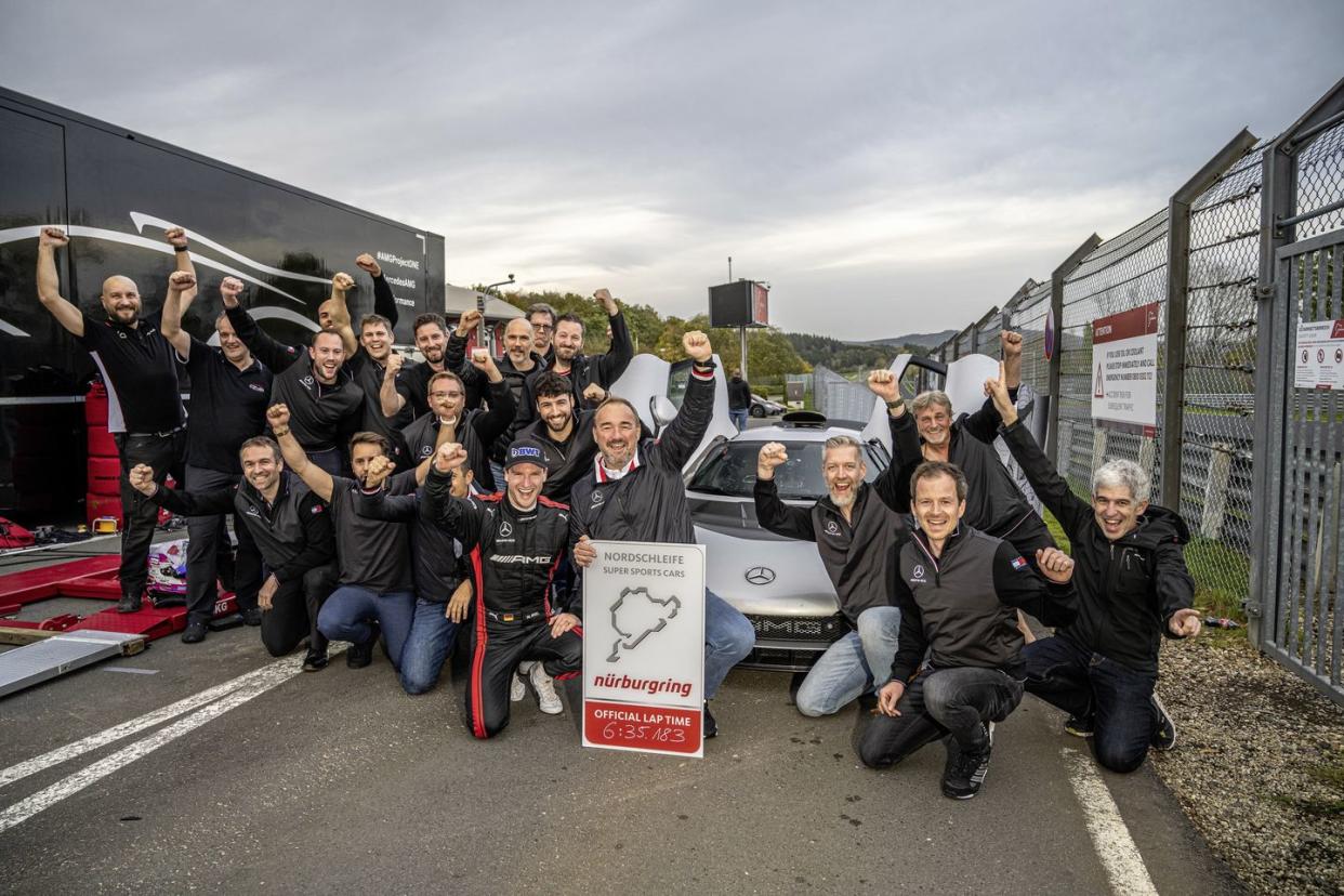 mercedes amg one nurburgring record