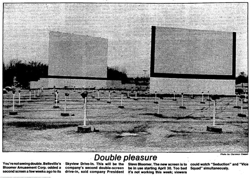 A second screen was added at Skyview Drive-In in April 1982.