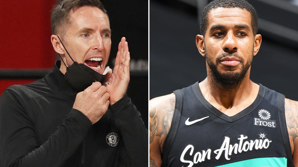 Brooklyn Nets coach Steve Nash says it's 'not like we did anything illegal' in signing veterans LaMarcus Aldridge and Blake Griffin. Pictures: Getty Images