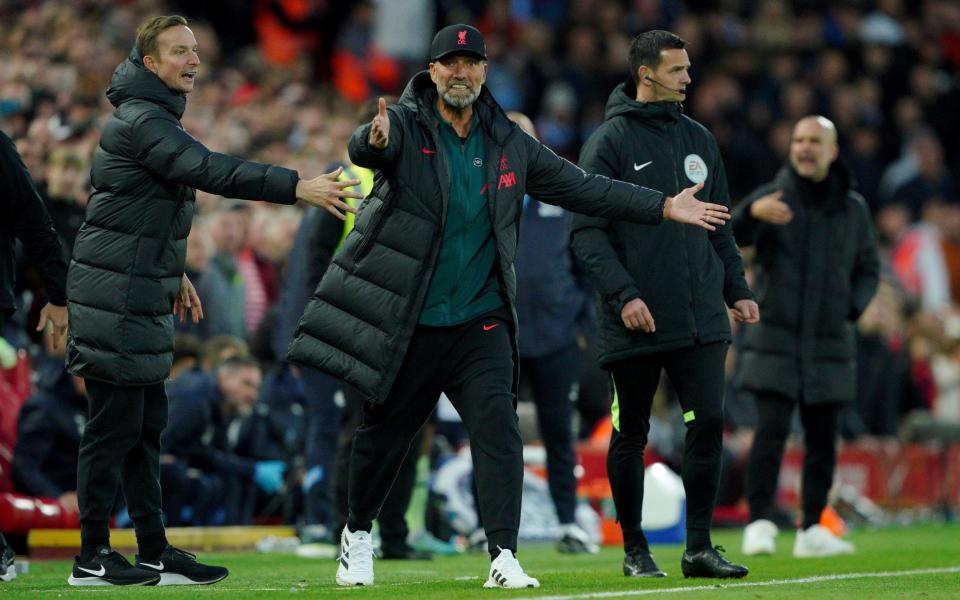 Klopp saw red for berating the officials - PA