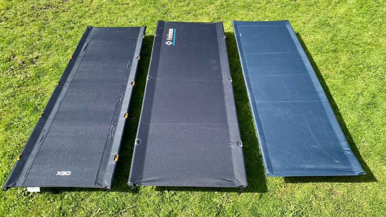  Camping cots. 