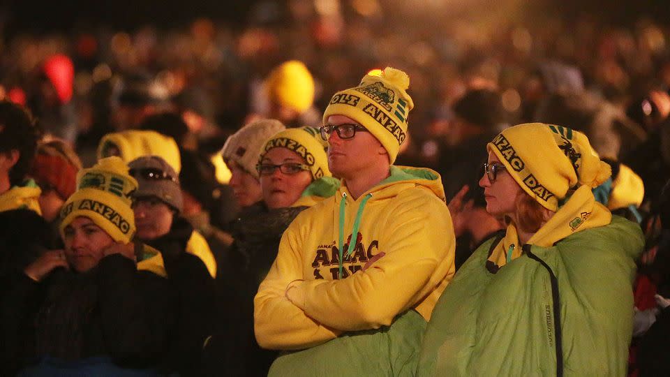 Not associated with Camp Gallipoli, more than 10,000 people camp out all night for a Spirit of Place Ceremony and Dawn Service at the ANZAC Commemorative Site in Turkey to mark the 100th anniversary of the doomed Gallipoli campaign. Source: AAP