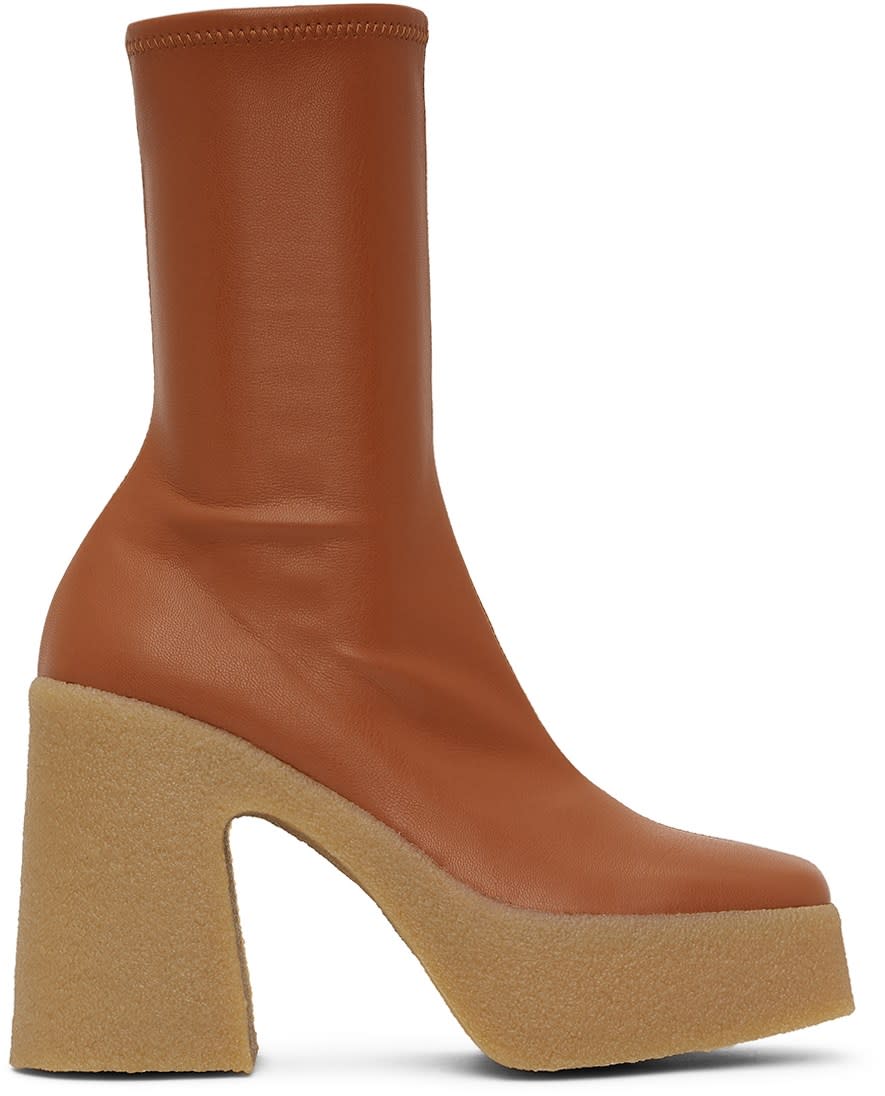 STELLA MCCARTNEY Tan Skyla Boots