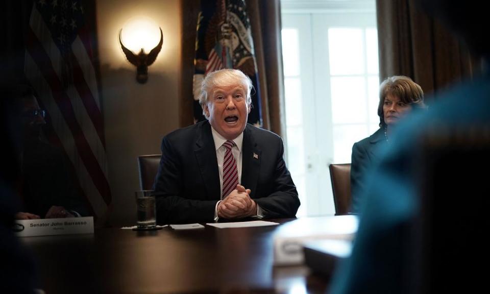 Donald Trump at the White House in Washington DC Wednesday.