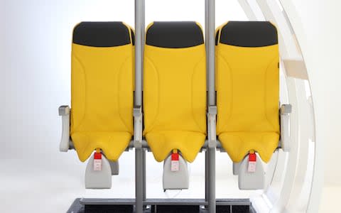 The saddle-style seats were unveiled last year - Credit: Aviointeriors Group
