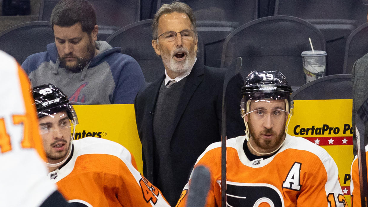 Flyers coach John Tortorella is already in mid-season form. (Bill Streicher-USA TODAY Sports)