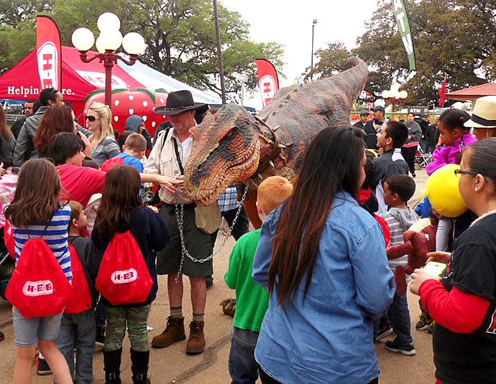 The theme of this year's South Florida Fair is "Dino-Myte" and for good reason as you can actually meet and pet a dinosaur.