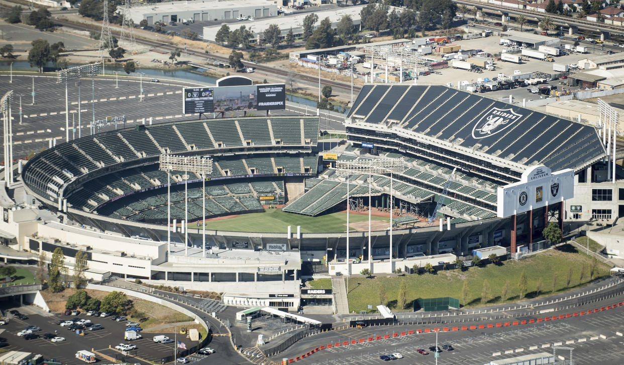 Oakland-Alameda County Coliseum has had more than its fair share of problems over the years. (AP Photo/Noah Berger)