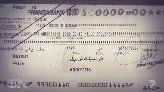 Damning evidence: The cheque to Ali's lawyer for freedom of the 60 Minutes crew