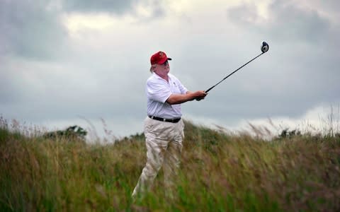 President Donald Trump arrived in the UK on Thursday (Getty)