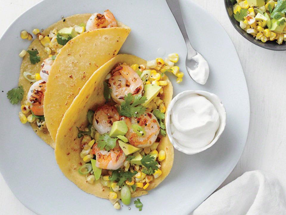 Shrimp Tacos with Corn Salsa