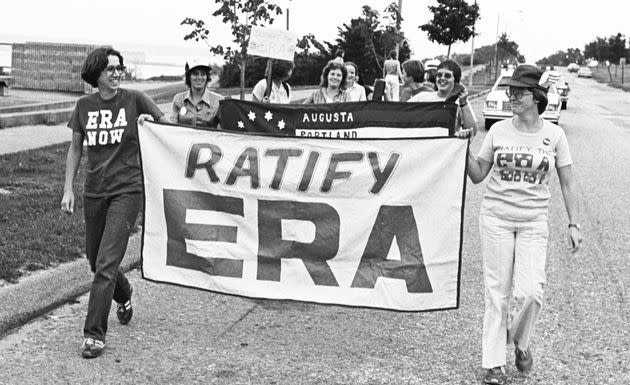 Supporters of the Equal Rights Amendment march in Portland, Maine, in August 1980. (Photo: Gordon Chibroski/Portland Press Herald via Getty Images)