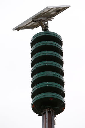 A tsunami warning tower is seen near Diamond Head Lookout in Honolulu, Hawaii, November 28, 2017. REUTERS/Marco Garcia