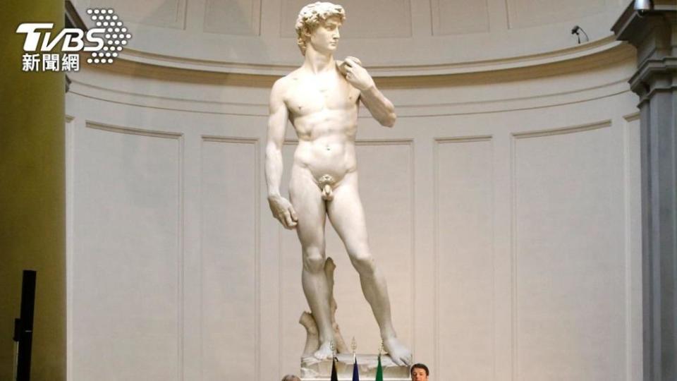 義大利藝術家米開朗基羅的著名雕塑「大衛像」收藏於學院美術館。（圖／達志影像美聯社）
