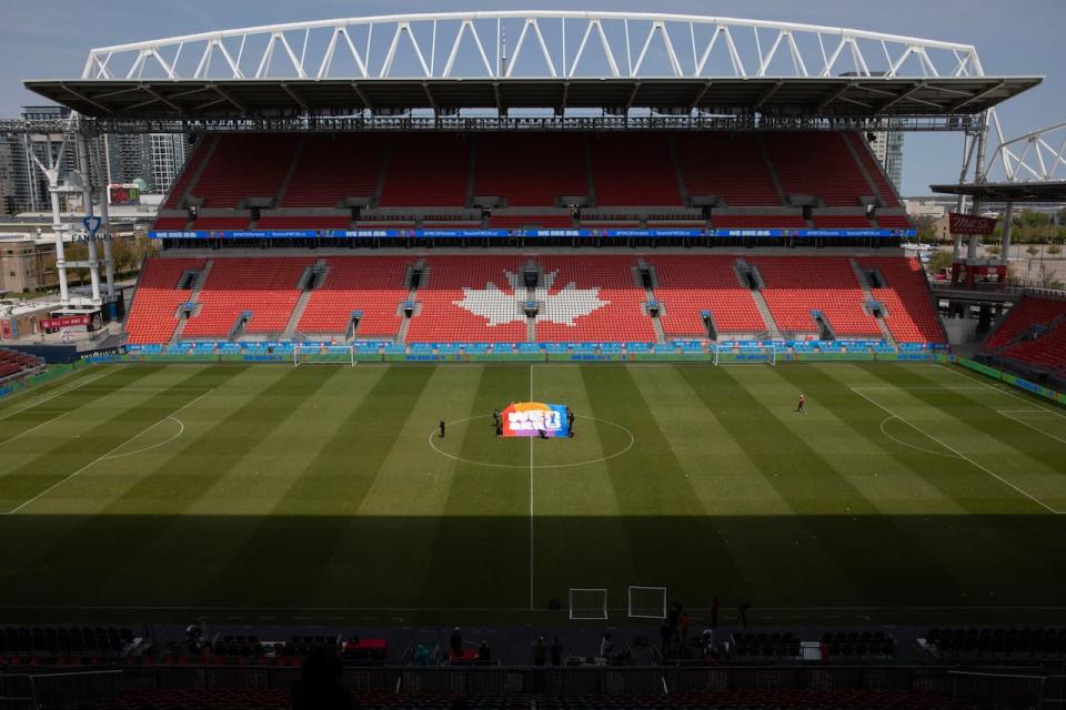 Toronto city councillors will look at cost escalation surrounding the six FIFA World Cup games it will host in 2026. BMO Field, seen here, will be the site of the games and must be expanded to accommodate the event.