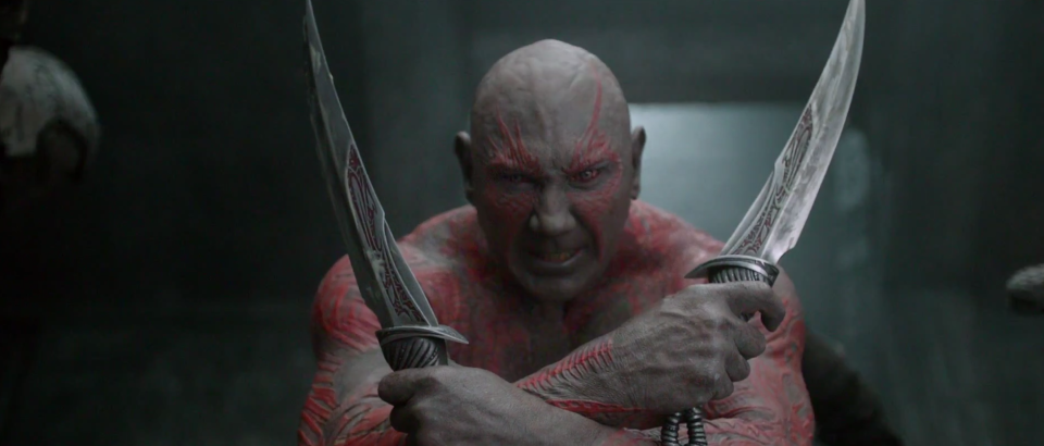 Bautista as Drax in Guardians of the Galaxy (Credit: Disney)
