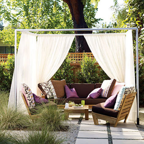 Romantic backyard cabana