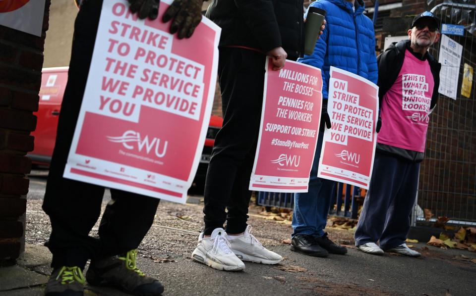 Royal Mail CWU strikes Christmas post - ANDY RAIN/EPA-EFE/Shutterstock