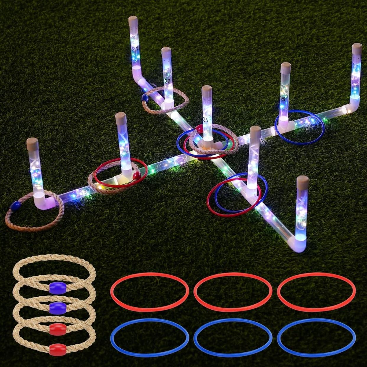 glow in the dark ring toss game