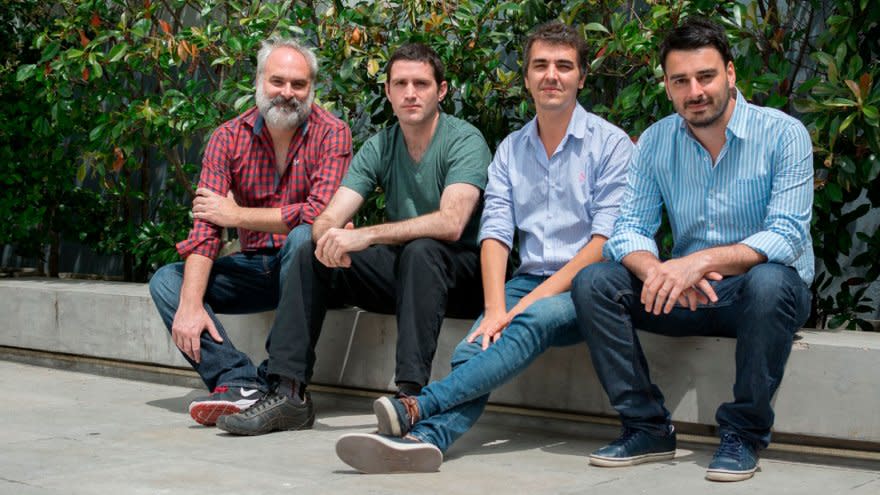 artin Paoletta, Herve Odiard, Ezequiel Apfel y Jorge Lucero, los cuatro fundadores Redbee