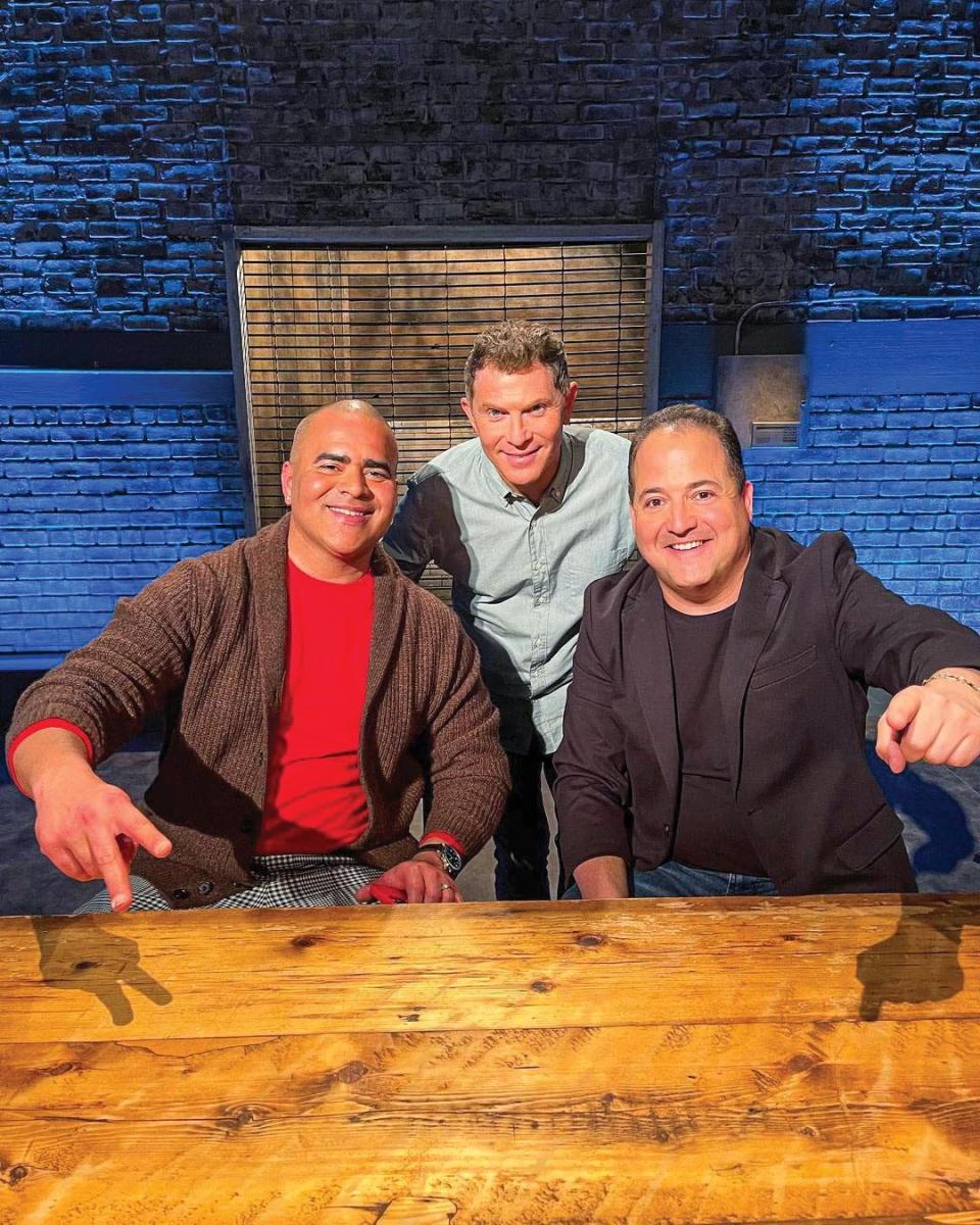 Celebrity chef, Josh Capon and Hamilton star, Christopher Jackson appear on Beat Bobby Flay 
as celebrity judges.