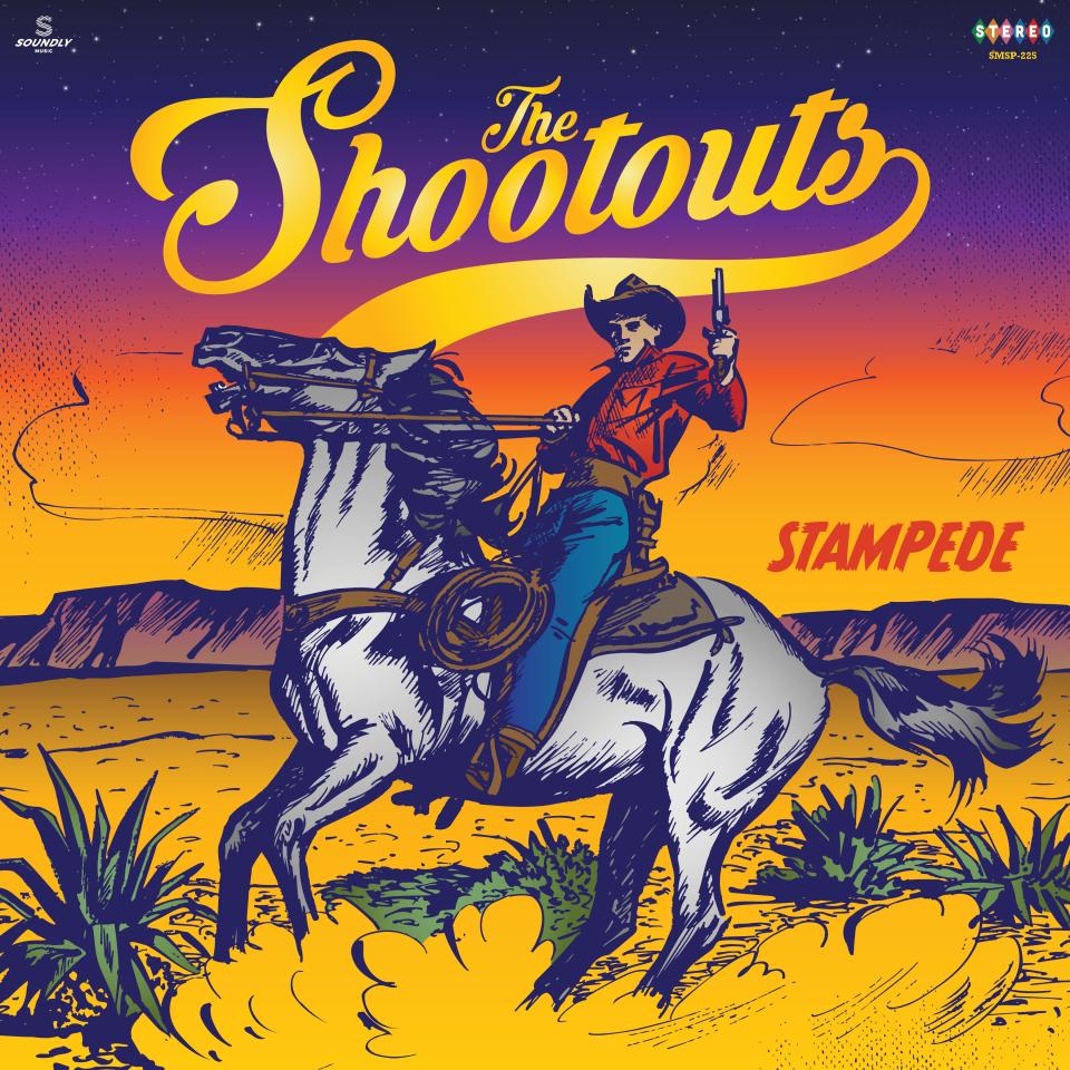 "Stampede," a 2023 album by The Shootouts, inspired the color scheme of outfits worn by the classic country and Americana band at their Grand Ole Opry debut in February. Part of the clothes are being exhibited at the Rock & Roll Hall of Fame.