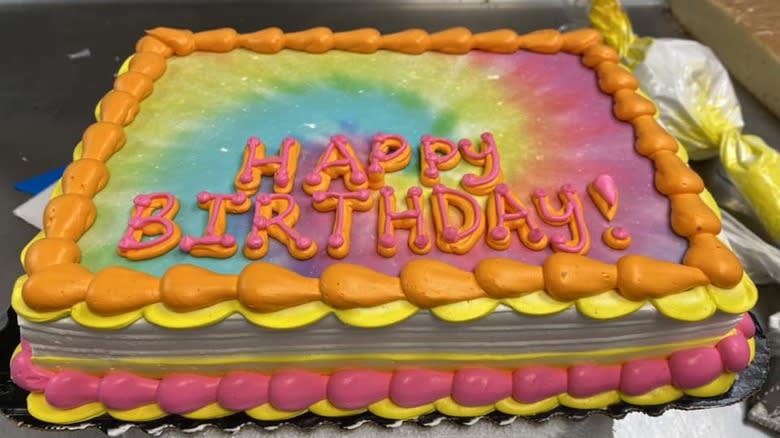 colorful birthday sheet cake