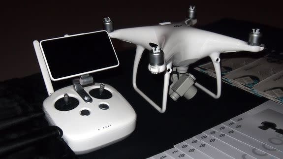 The new DJI Phantom 4 Pro with new remote.