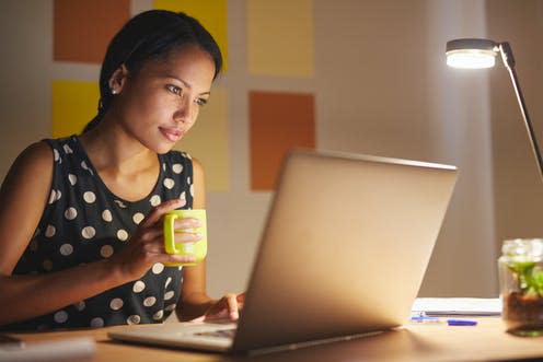 <span class="caption">Open all hours. </span> <span class="attribution"><a class="link " href="https://www.shutterstock.com/image-photo/young-woman-working-on-her-laptop-264184457" rel="nofollow noopener" target="_blank" data-ylk="slk:Mavo;elm:context_link;itc:0;sec:content-canvas">Mavo</a></span>