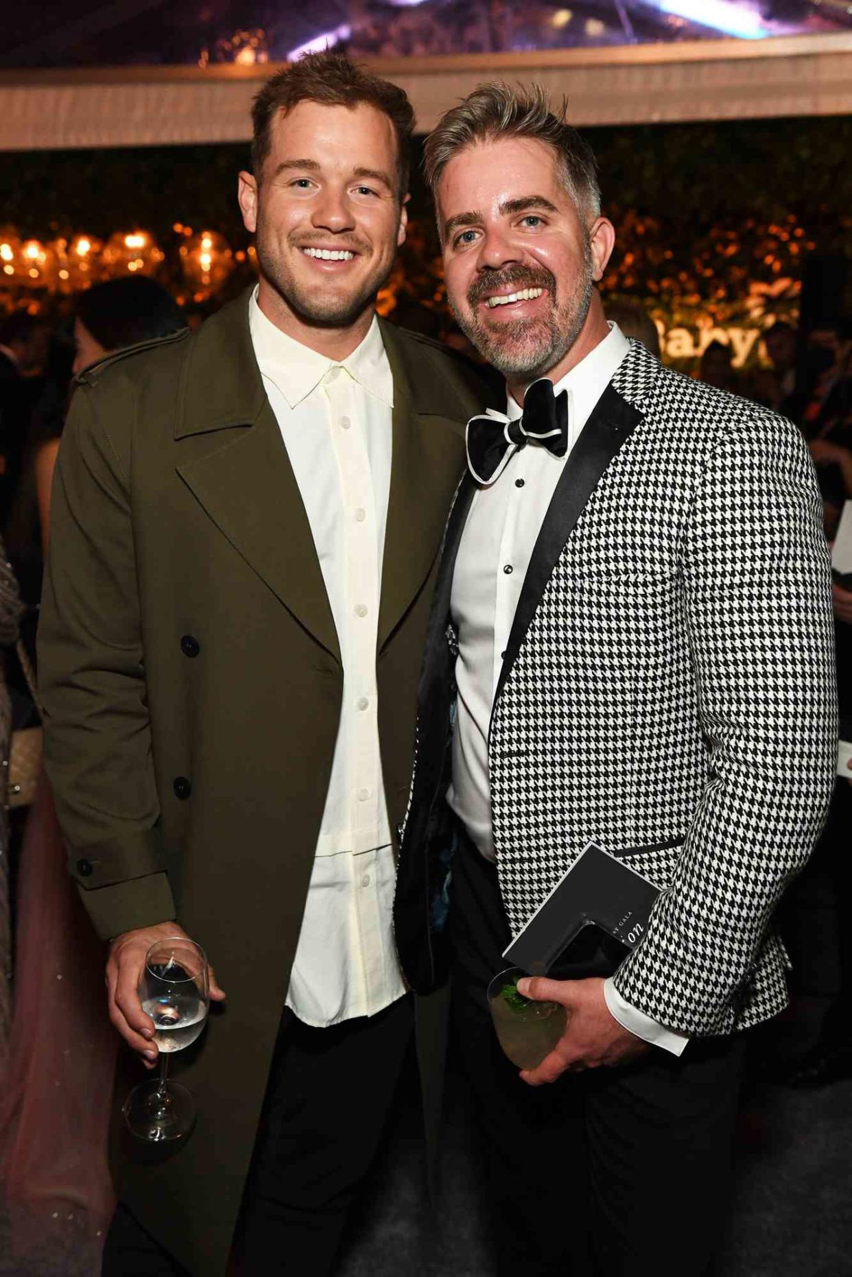 Colton Underwood and Jordan C. Brown attend the Baby2Baby 10-Year Gala presented by Paul Mitchell on November 13, 2021 in West Hollywood, California