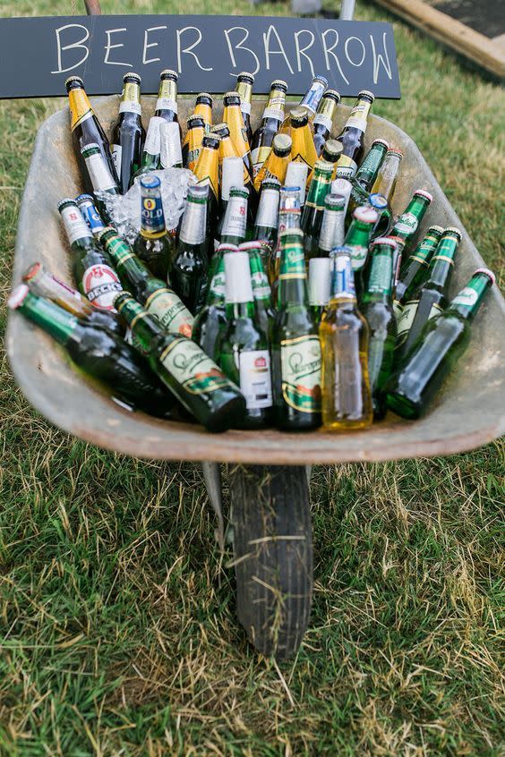 <p>A ‘Beer Barrow’ is the perfect way to give your street party a chic rustic feel. <i><a href="https://uk.pinterest.com/pin/366128644687751566/" rel="nofollow noopener" target="_blank" data-ylk="slk:[Photo: Pinterest];elm:context_link;itc:0;sec:content-canvas" class="link ">[Photo: Pinterest]</a></i></p>