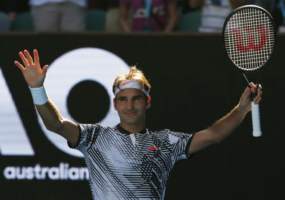 Roger Federer a provisoirement quitté les courts de l'Open d'Australie pour s'essayer à la chanson avec Dimitrov et Haas.