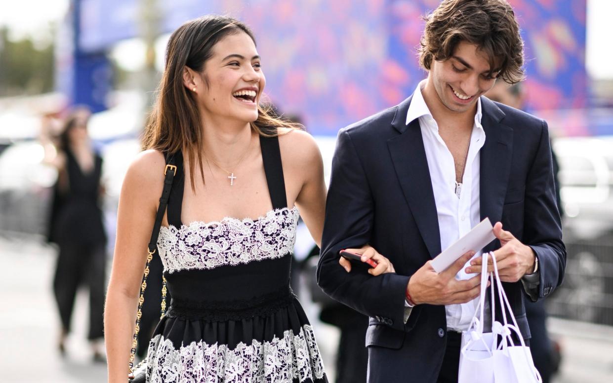 Emma Raducanu with Carlo Agostinelli